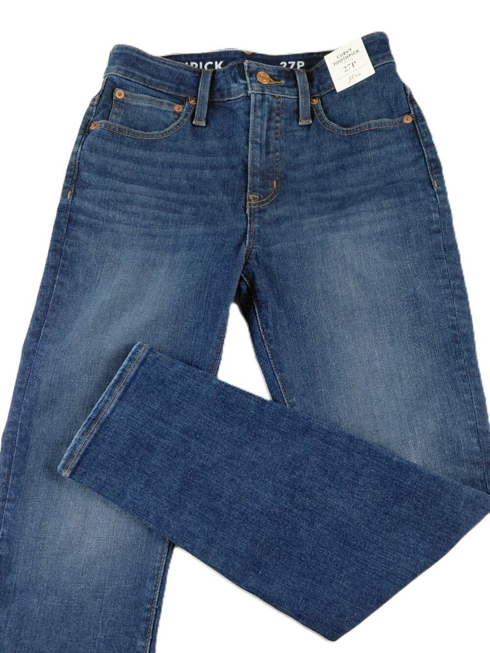 J.Crew Curvy Toothpick Skinny Jeans Women's Size 27 Petite Dark Wash Stretch